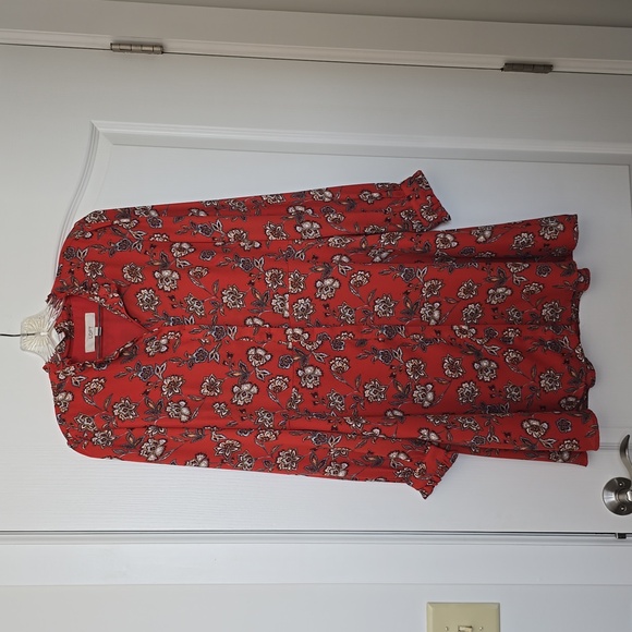 Ann Taylor LOFT Ruffle Trim Shirt Dress 6 - Picture 4 of 8